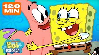 Bob Esponja  120 MINUTOS de Bob Esponja amp Patrick 💛💖  Bob Esponja em Português [upl. by Shandeigh]