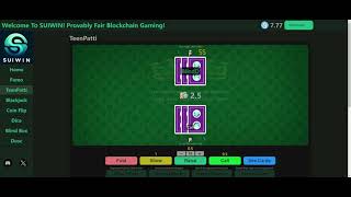 SuiWin GAME  TeenPatti [upl. by Akirat428]