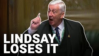 Speaker Sir Lindsay Hoyle slams Tory MPs for ‘inappropriate’ behaviour at PMQs [upl. by Elinore]