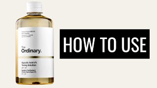 How To Use The Ordinary Glycolic Acid 7 Toning Solution [upl. by Pangaro]