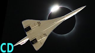 Eclipse 2017  NASA Chasing the Shadow at 50000 ft  Concorde 1973 [upl. by Dennis]