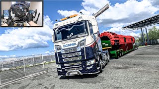 Transporting 90 Tons of Nuclear Power Components  Euro Truck Simulator 2  Moza R9 Setup [upl. by Chellman740]