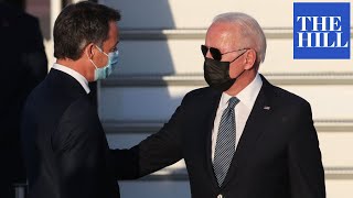 Biden meets with Belgium Prime Minister ahead of NATO and EU summits [upl. by Sissie]