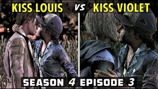 Kiss Louis vs Kiss Violet  TWD Final Season Episode 3 Clementine Romance [upl. by Yartnoed991]