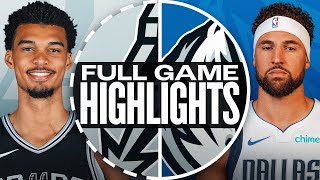 SPURS at MAVERICKS  FULL GAME HIGHLIGHTS  October 24 2024 [upl. by Htepsle]