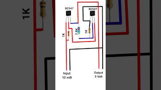 12v to 5v converter use resiator amp zener diode  12v to 5v easy converter  6v30v to 5v 05 A [upl. by Enelear]