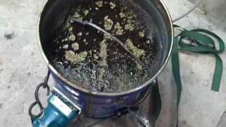 Testing a homemade Ultrasonic carb cleaner at wwwMotorManiaGaragecom [upl. by Adnouqal]