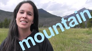 How to Say MOUNTAIN and SENTENCE  American English [upl. by Ube]