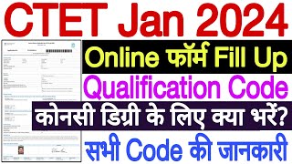 CTET Form Fill Up 2023 Qualification Details Kaise Bhare  CTET Form Fill Up 2024 Qualification Code [upl. by Griswold80]