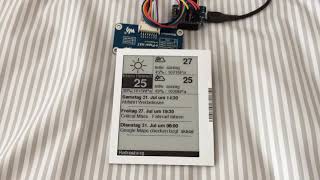 42quot EPD EInk Display Weather  Google Calendar by ESP8266 Weifeng Wuxi Vision Samsung WaveShare [upl. by Ecnedurp890]