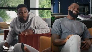 😂 Funny Kevin Hart makes fun of LeBron James Age in Draft Kings NFL Commercial [upl. by Otho85]