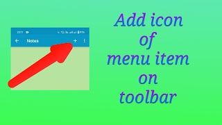 Adding icon of action menu to toolbar [upl. by Lady]