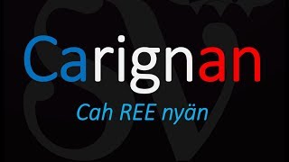 How to Pronounce Carignan French Wine Pronunciation [upl. by Onimixam]