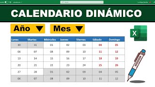 📆 CALENDARIO PERPETUO y DINÁMICO en Excel  Sin Macros 2023 [upl. by Kunin]