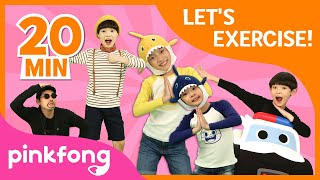 Lets Exercise  Exercise Songs  Compilation  Pinkfong Dance for Children [upl. by Sitnik]