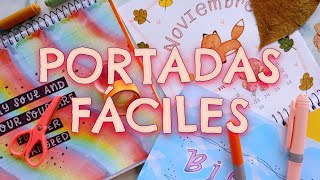 PORTADAS BONITAS para CUADERNOS APUNTES o DIARIO 💘 CARÁTULAS FÁCILES Y CREATIVAS [upl. by Xerxes]