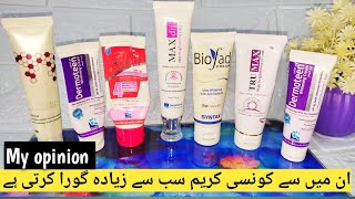 Top 7 medicated whitening creams review  Comparison  which cream is best  Must watch [upl. by Naletak]