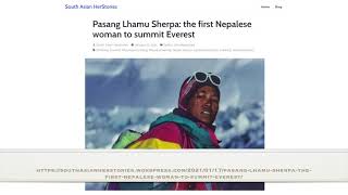 Pasang Lhamu Sherpa [upl. by Hairakcaz]