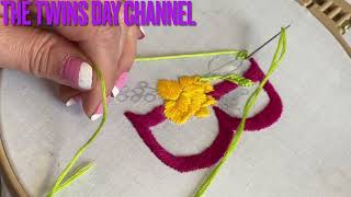 How to Embroider a Rose with Bullion Knots [upl. by Einniw]