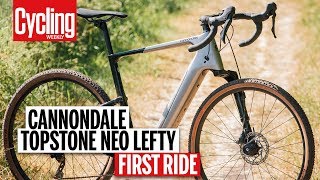 Hands On With The Radical New Cannondale Topstone Carbon Neo Lefty  Cycling Weekly [upl. by Eberta]