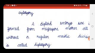 Diplospory class 12  BLISS BIO😊 [upl. by Amber942]