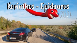 Driving from Korinthos to Epidaurus 4k drive Greece 2024 [upl. by Gruver]