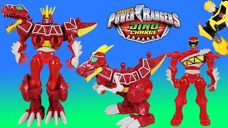 Power Rangers Dino Charge Mixx N Morph Red Ranger amp TRex ZORD amp Transformer Hero Masher Bumblebee [upl. by Duhl]