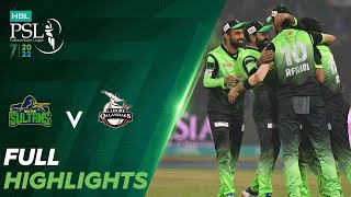 Full Highlights  Multan Sultans vs Lahore Qalandars  Match 34 Final  HBL PSL 7  ML2T [upl. by Flessel]