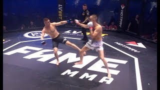 FAME MMA 3  Cała walka Dawid Malczyński vs Amadeusz Ferrari z wejściem i wywiadem  Walka o Pas [upl. by Anihsak]