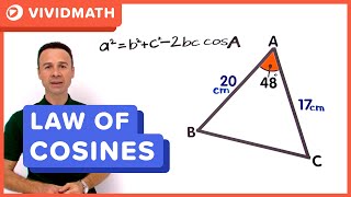 Cosine Rule Finding a Side  VividMathcom [upl. by Conover]