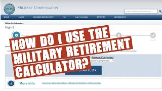 How to Use The Military Retirement Calculator  E7 Retirement Pay [upl. by Hepsibah14]