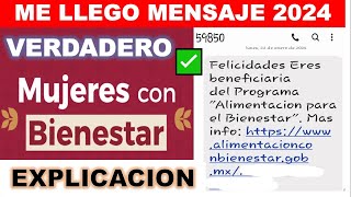 ❗Felicidades Ers Beneficiaria Programa quotALIMENTACION PARA EL BIENESTARquot 2024 ❗ 👩‍🦰 EXPLICACION  ✅ [upl. by Tita]