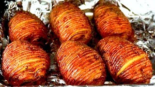 How to make HASSELBACK POTATOES recipe Baked Potato [upl. by Coffey550]