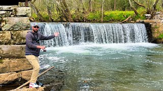 Fishing and Exploring OLD Farm CREEK Mill [upl. by Ettenahc]