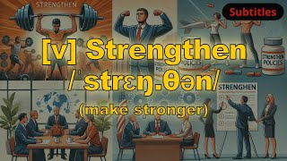 v Strengthen meaning make stronger with 5 examples [upl. by Ralston]