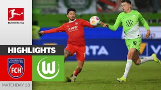 1 FC Heidenheim  VfL Wolfsburg 11  Highlights  Matchday 18 – Bundesliga 202324 [upl. by Dorcas]