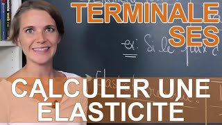 Calculer une élasticité  SES  Terminale  Les Bons Profs [upl. by Gollin]