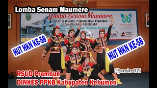 Juara I RSUD Prembun Lomba Senam Maumere HUT HKN KE58 DINKES PPKB Kab Kebumen 5 November 2022 [upl. by Odlaner]