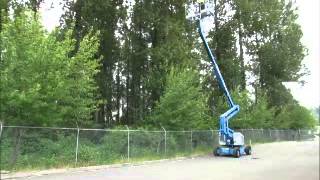 Sold Genie Z4522 BiFuel Articulating Boom Lift Aerial Man bidadoocom [upl. by Yerga]