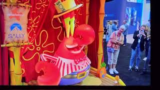 Clancy Brown voicing a Mr Krabs animatronic in Las Vegas SpongeBob attraction 2023 [upl. by Kenley932]