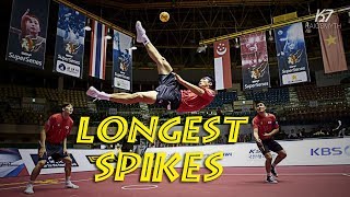 Sepak Takraw ● Crazy Longest Spikes Compilation  HD [upl. by Santiago466]