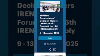 IRENA youth Forum2025 in Abu Dhabi UAE [upl. by Nehgam]