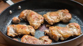 Pan Fried Boneless Skinless Chicken Thighs  EASY  EatSimpleFoodcom [upl. by Atinyl]