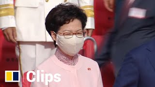 Hong Kong’s Carrie Lam leads flagraising ceremony on 23rd anniversary of handover [upl. by Ennail]