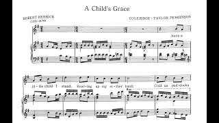 A Childs Grace Coleridge  Taylor Perkinson  Piano Accompaniment in G Major [upl. by Notsrik]