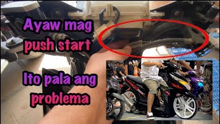 Honda beat fi ayaw mag push start  ito pala ang problema [upl. by Atiuqram320]