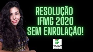 Resolução IFMGMatemática 2020 [upl. by Oetam]