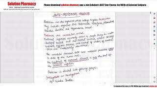 Topic 64 Antiprotozoal Agents  Introduction Mechanism of Action History amp Uses  Medichem 03 [upl. by Pradeep504]