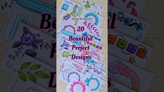 😲😍Dont Miss💕🫠20 Beautiful Border Designs🎉😍 Project Work Designs viral shorts [upl. by Stevie]