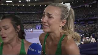 Tears and pride from Irelands womens 4x400 relay team after a fourth place in the Olympic final [upl. by Jeanette]